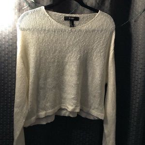 White knit sweater